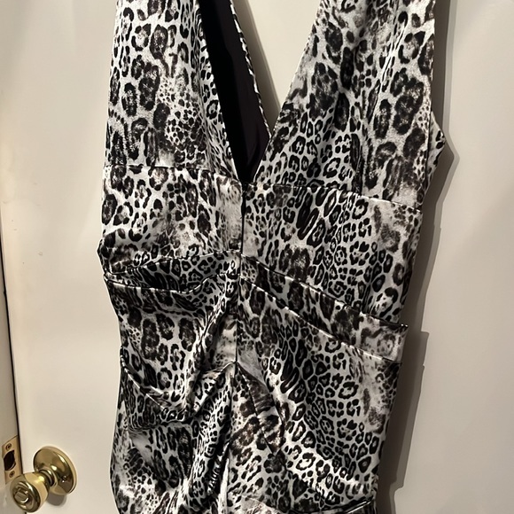 Cache white/grey leopard print dress - Picture 3 of 4